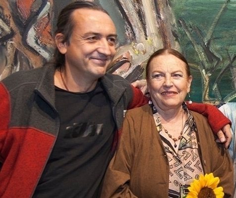 Иво Калушев с майка си