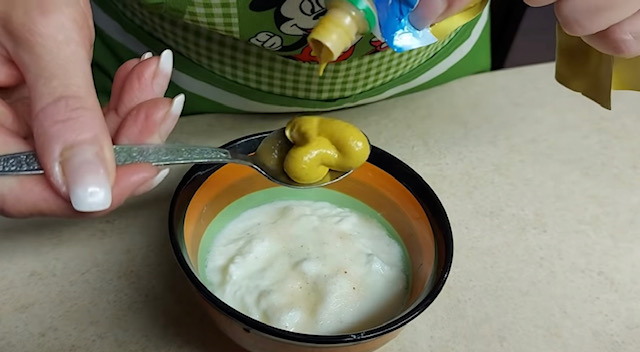 кисело мляко с горчица