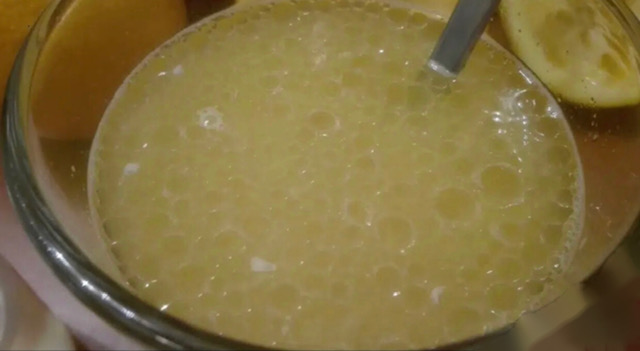 портокалов сок с рициново масло