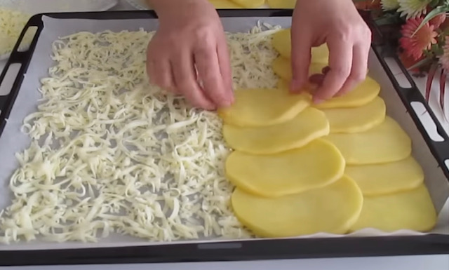 сирене с картофи в тава