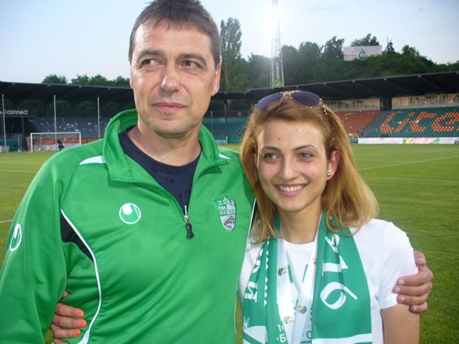 Петър Хубчев с дъщеря си
