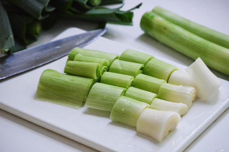 chopped leeks