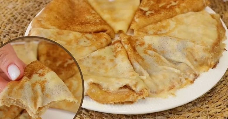 палачинки, задушени в прясно мляко