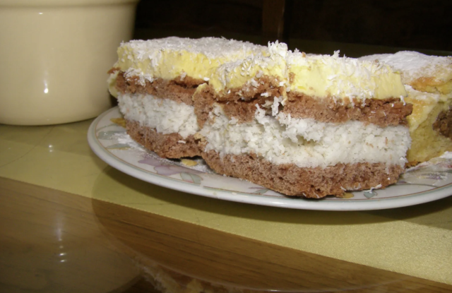 кокосова торта с два крема