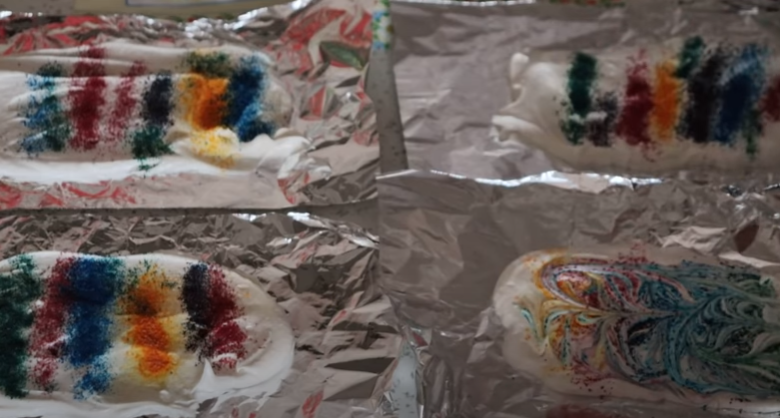 боядисване яйца с памук