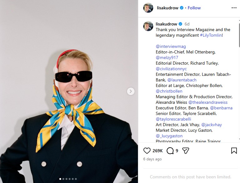 Лиса Кудроу пост