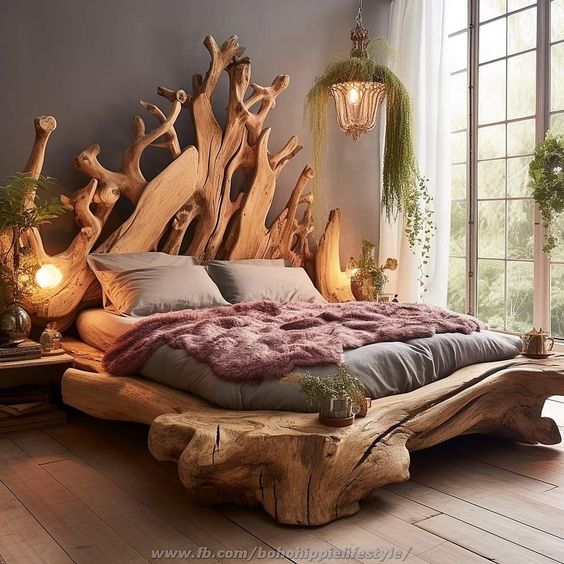 оригинална спалня от дърво