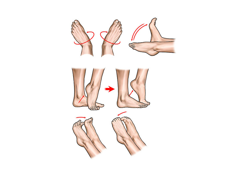 упражнения пръсти на краката