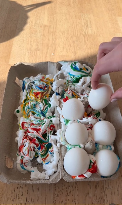 яйца върху сметана