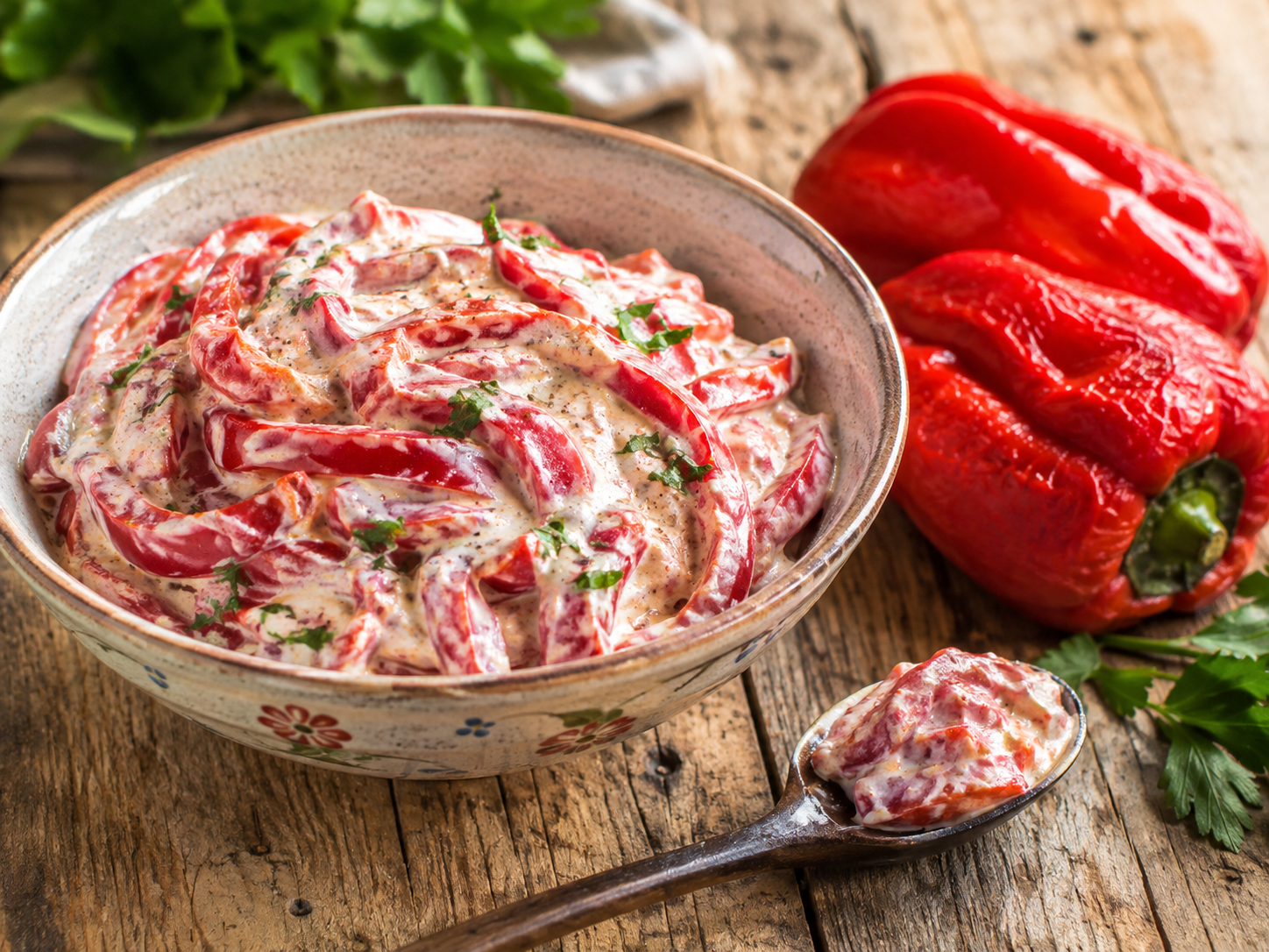 салата печени чушки