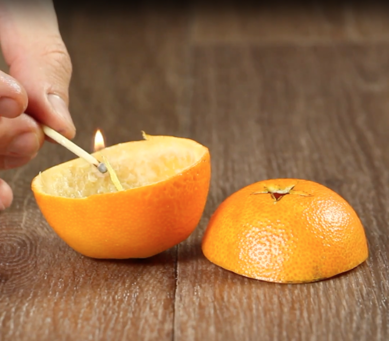 свещ от мандарини
