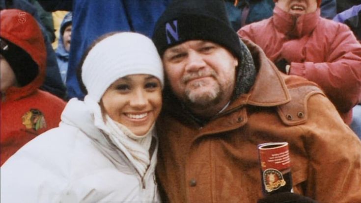 Меган с баща си