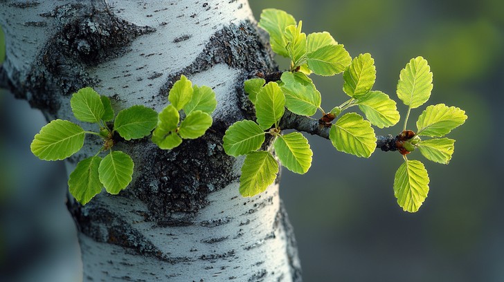 млади листа бреза