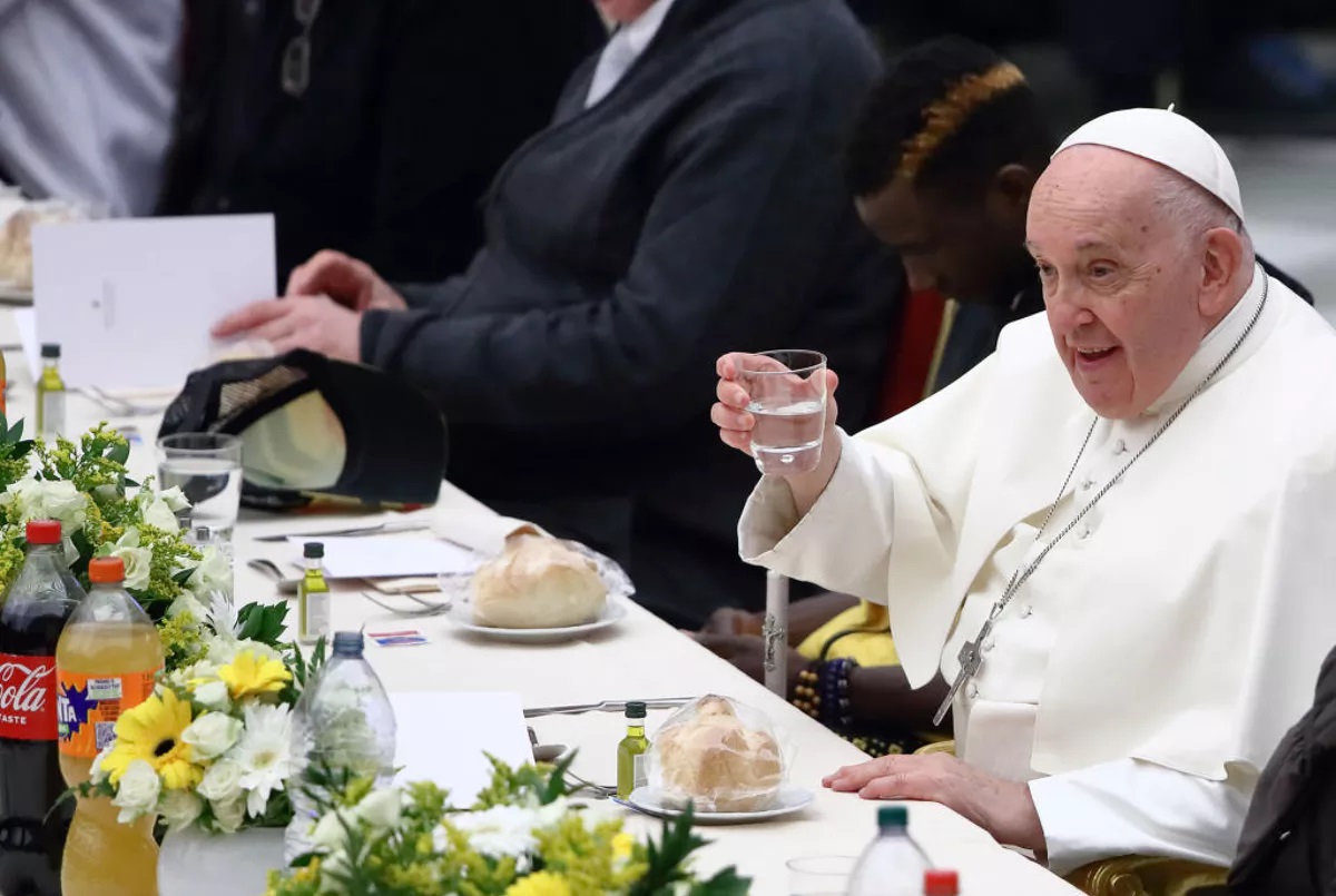 папа Франциск вечеря