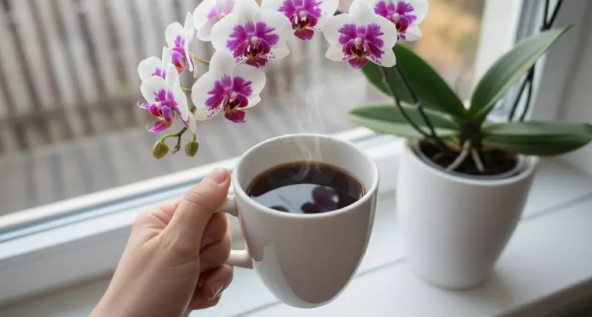 кафе и орхидея