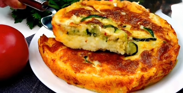 лесен пай с тиквички и картофи