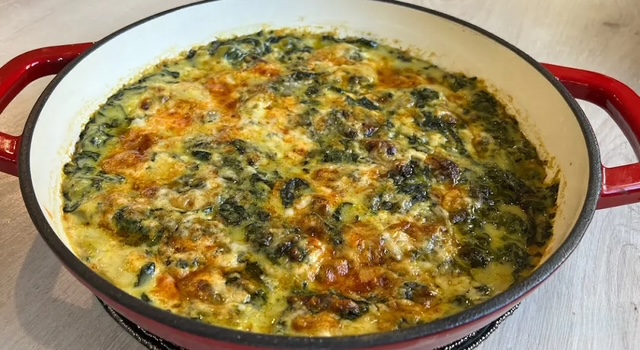 спанак със сирене на фурна