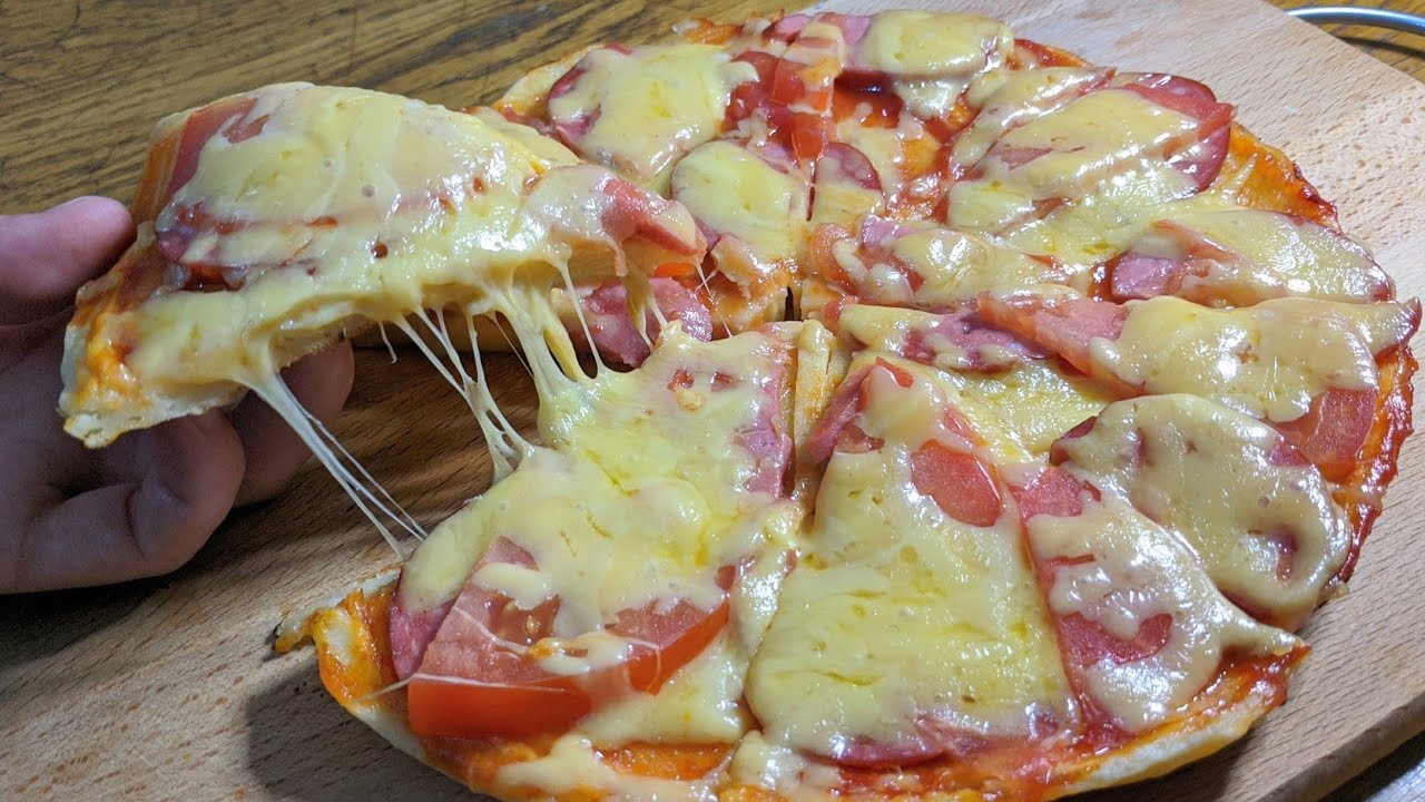 лесна пица на тиган