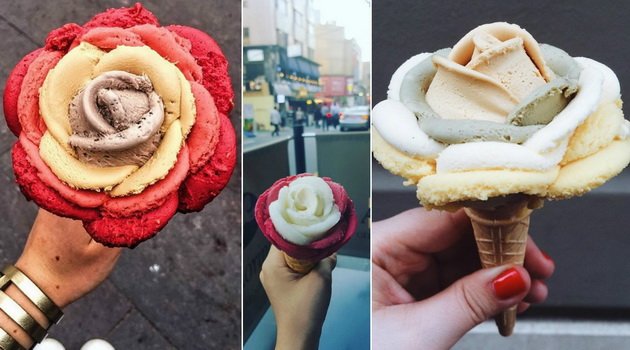 сладолед във формата на роза