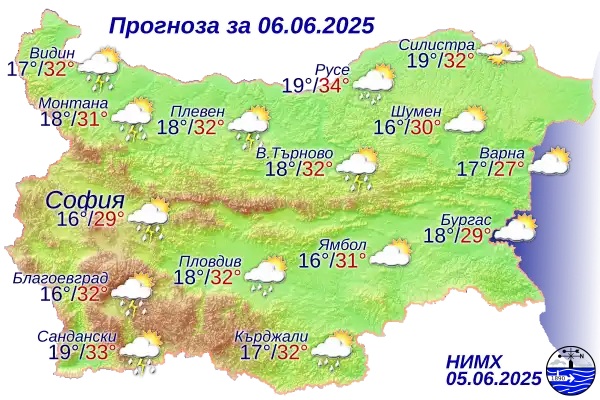 времето 6 юни