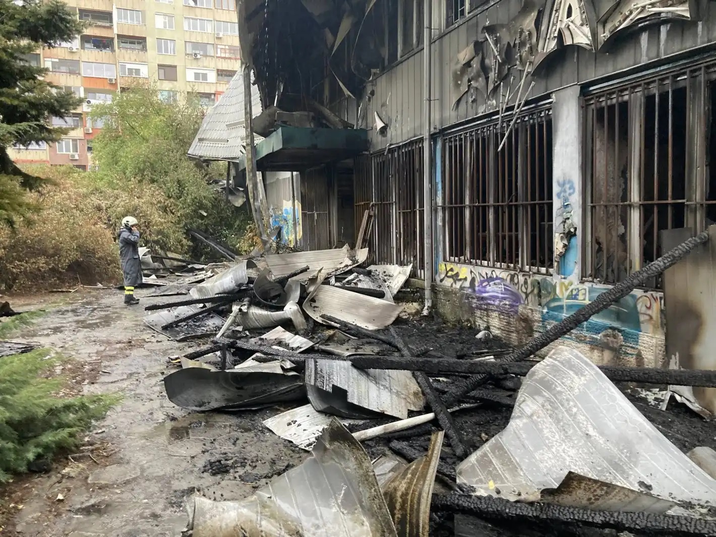 пожар сграда Гоце Делчев