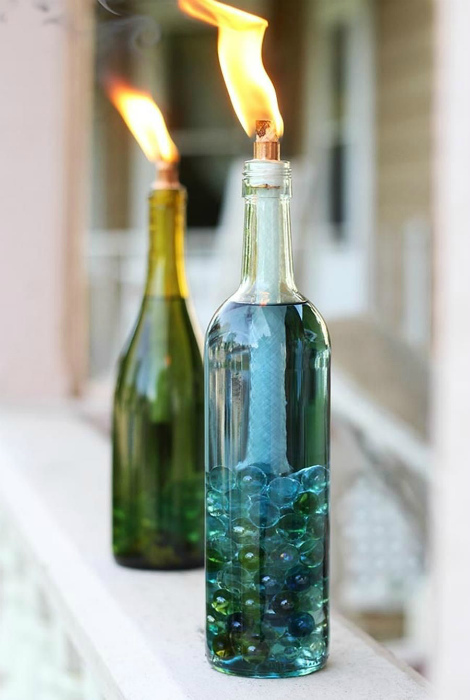 свещи от бутилки