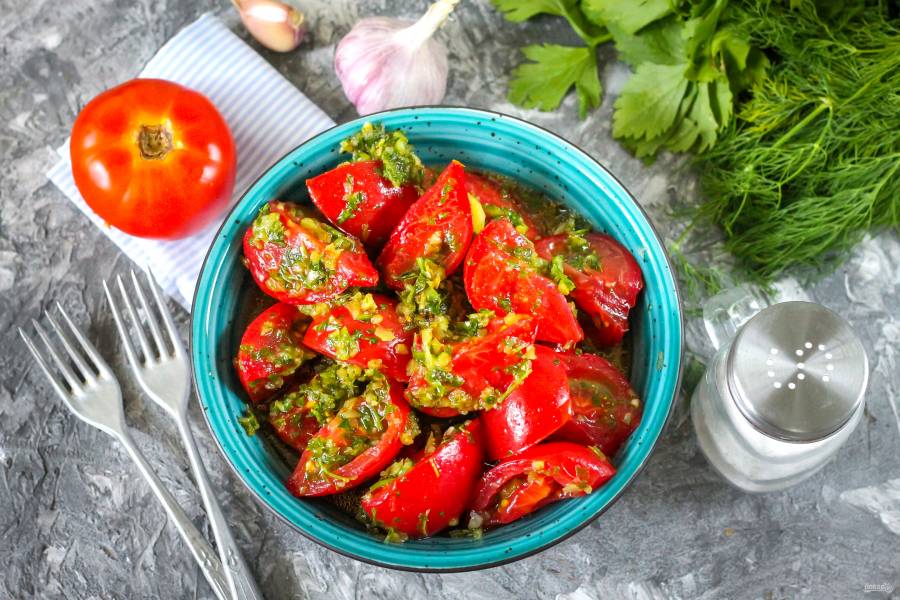 вкусни домати по корейски