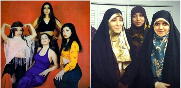 ирански жени преди и сега