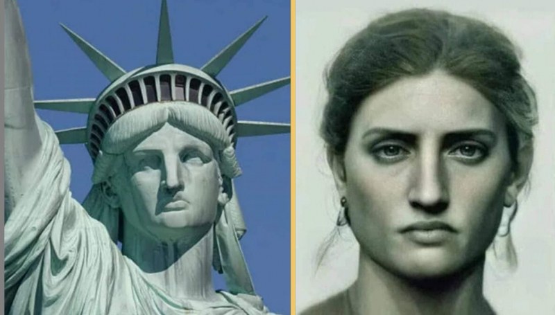 Статуята на свободата лице