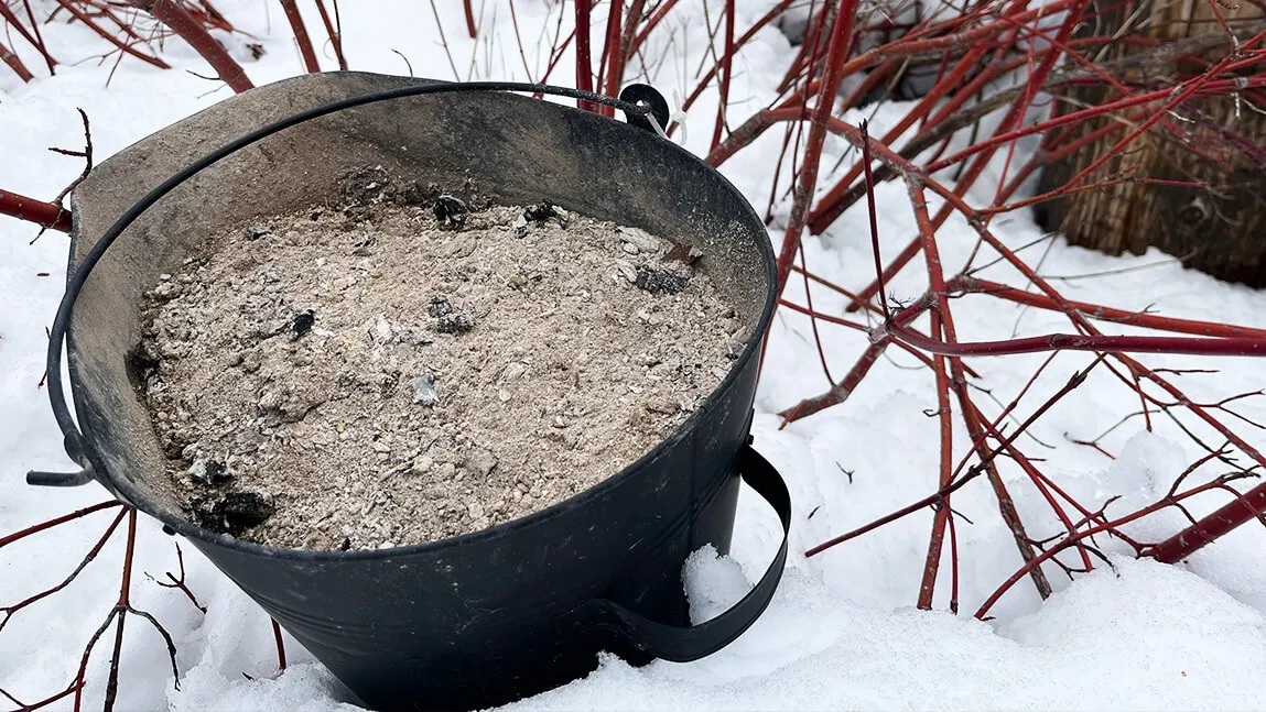 пепел в градината