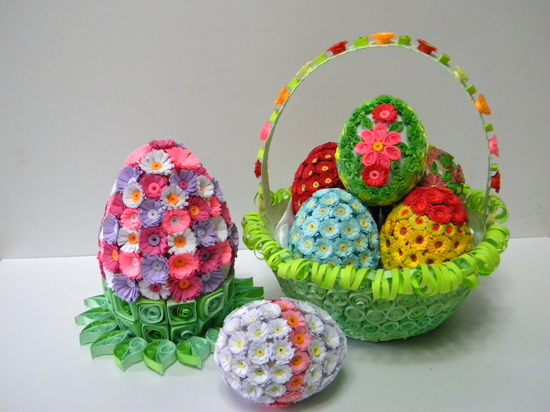 великденски яйца с цветя