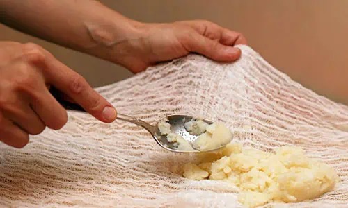 хрян върху марля